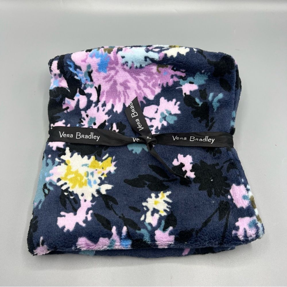 Vera Bradley Decorative Plush Fleece Pillow Cover Chrysanthemum Crush
